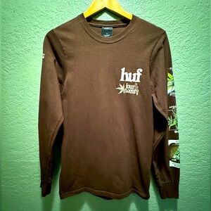 HUF lifestyle Dark Chocolate brown Long Sleeve herbs brown T-shirt